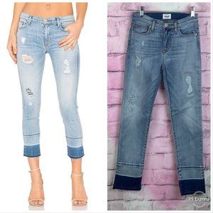 Hudson Zoeey Mid Rise Crop Released Hem Jeans 25